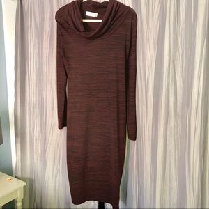 RD Style Cowl Neck Dress Maroon/Black Sz L